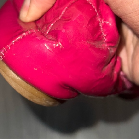 Tory Burch Reva hot Pink patent leather Ballet Flats Size 7 - Picture 8 of 8